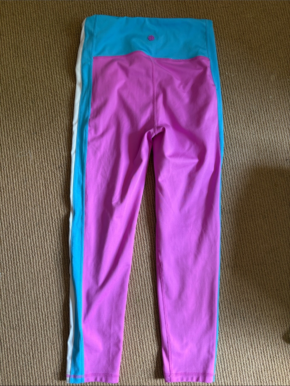 Yoga work out - Pink Colorblock Active Leggings - Picture 2 of 13
